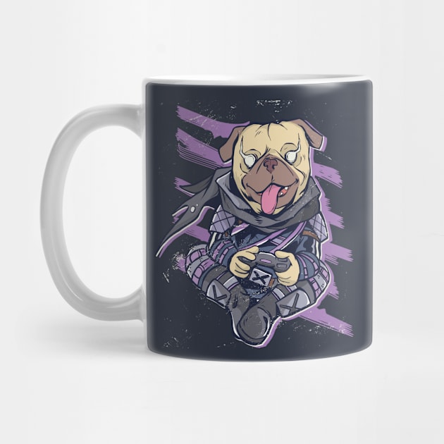 Pug Ninja Gamer by HotspotMerchandise